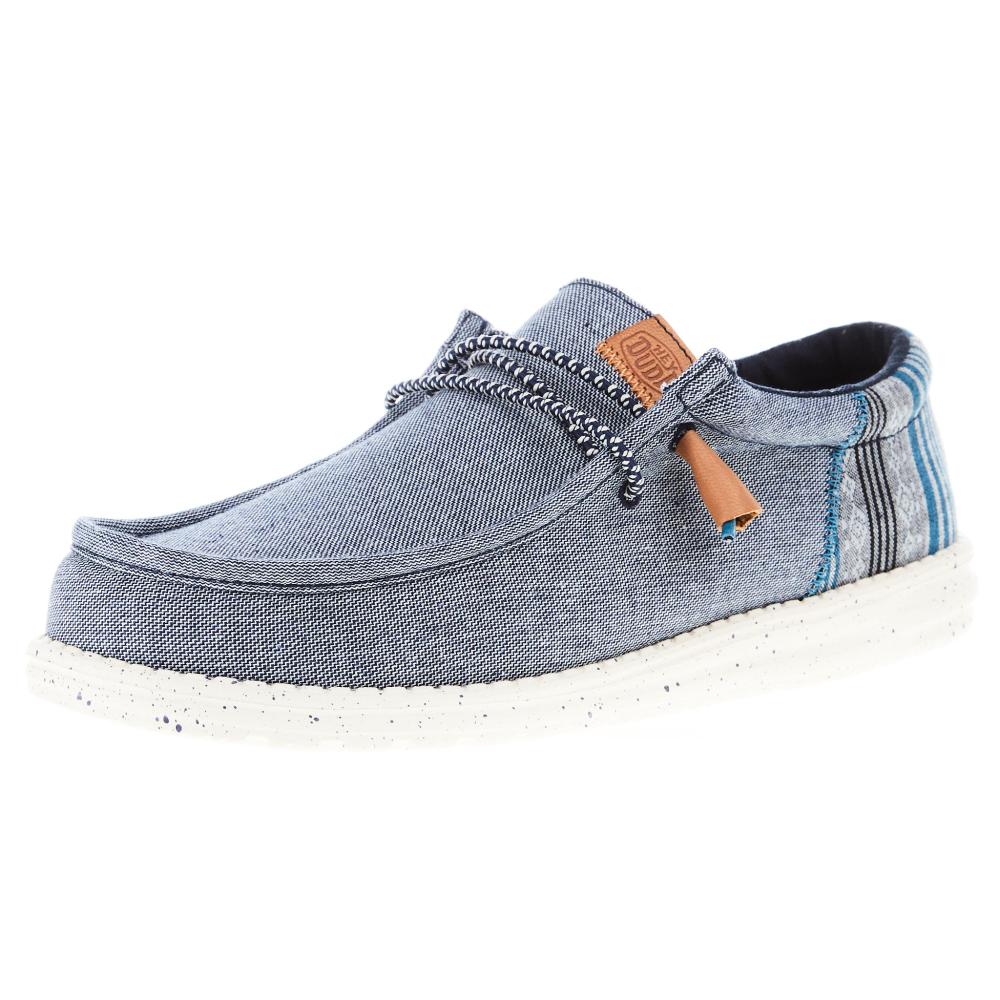 Hey Dude Men's Wally Funk Baja Navy Casual Shoe