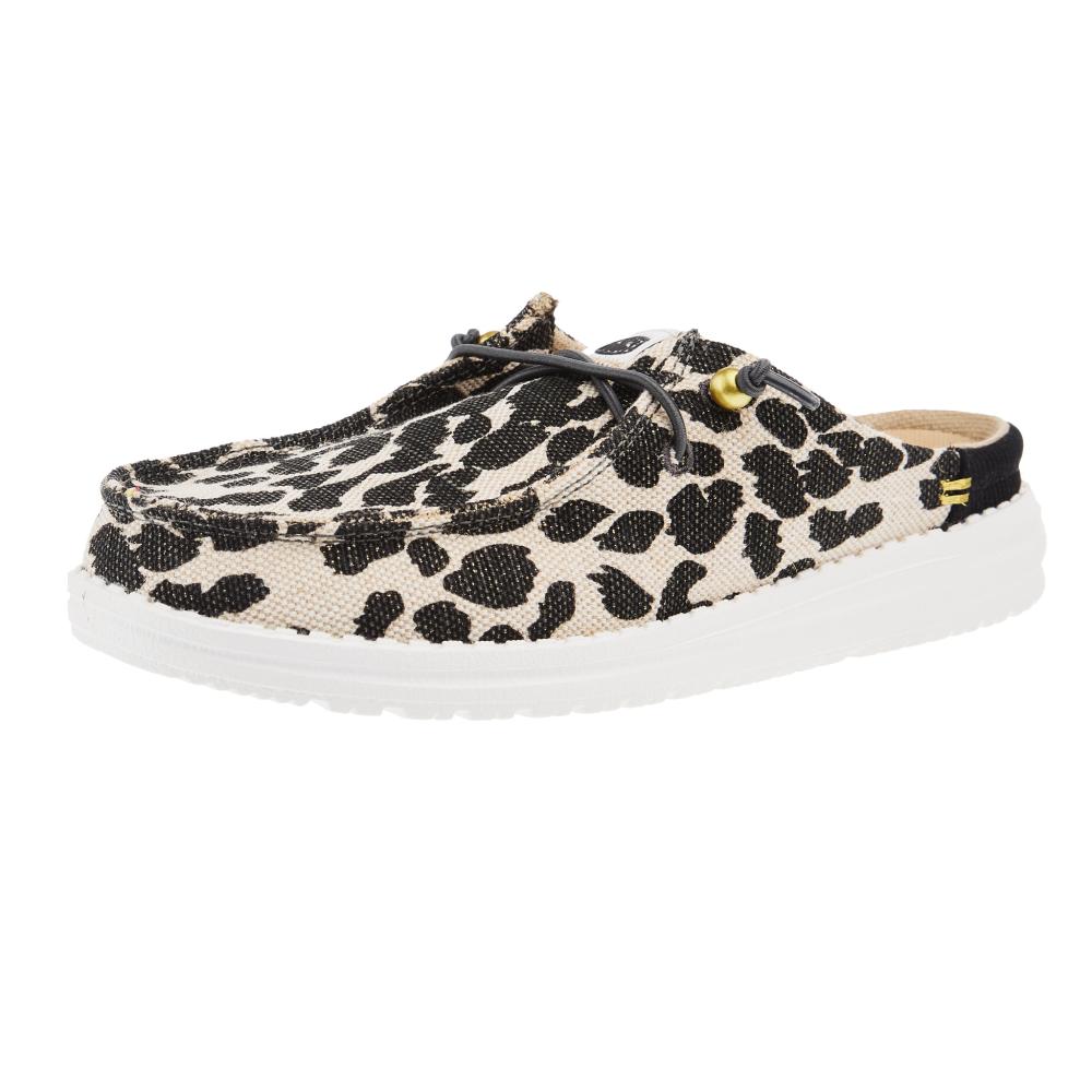 Hey Dude Womens Wendy Classic Leopard Slip On Shoe